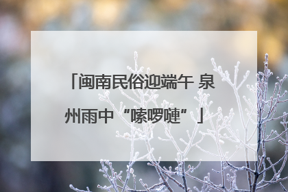 闽南民俗迎端午 泉州雨中“嗦啰嗹”