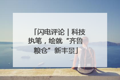 闪电评论｜科技执笔，绘就“齐鲁粮仓”新丰景