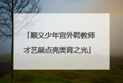 顺义少年宫外聘教师才艺展点亮美育之光