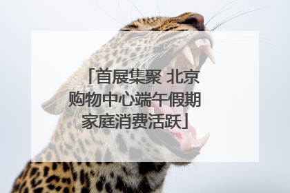 首展集聚 北京购物中心端午假期家庭消费活跃