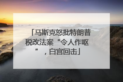 马斯克怒批特朗普税改法案“令人作呕”，白宫回击