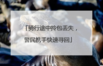 骑行途中拎包丢失，警民携手快速寻回
