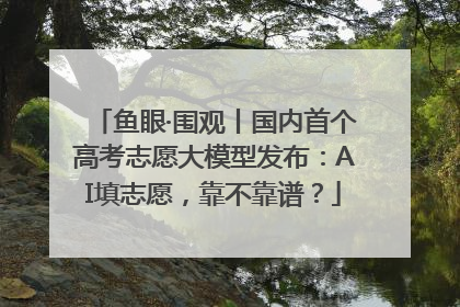 鱼眼·围观丨国内首个高考志愿大模型发布：AI填志愿，靠不靠谱？