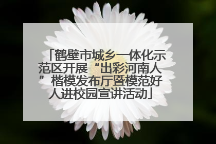 鹤壁市城乡一体化示范区开展“出彩河南人”楷模发布厅暨模范好人进校园宣讲活动