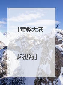 黄骅大港起渤海