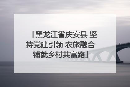 黑龙江省庆安县 坚持党建引领 农旅融合铺就乡村共富路