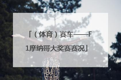 （体育）赛车——F1摩纳哥大奖赛赛况