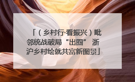 （乡村行·看振兴）毗邻统战破局“出圈” 浙沪乡村绘就共富新图景