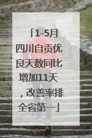 1-5月四川自贡优良天数同比增加11天，改善率排全省第一