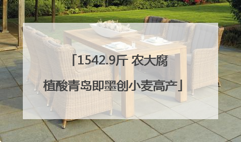 1542.9斤 农大腐植酸青岛即墨创小麦高产