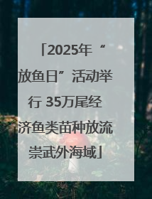 2025年“放鱼日”活动举行 35万尾经济鱼类苗种放流崇武外海域