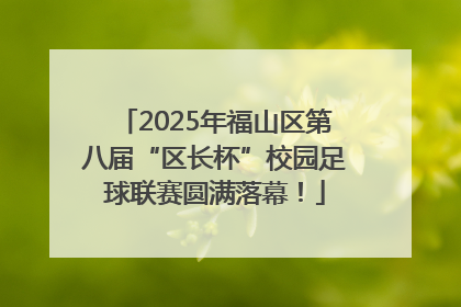 2025年福山区第八届“区长杯”校园足球联赛圆满落幕！