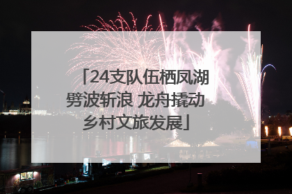 24支队伍栖凤湖劈波斩浪 龙舟撬动乡村文旅发展