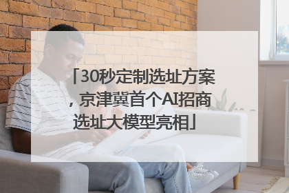 30秒定制选址方案，京津冀首个AI招商选址大模型亮相