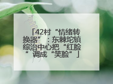 42村“情绪转换器”：东棘坨镇综治中心把“红脸”调成“笑脸”