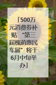 500万元消费券补贴 “第三届槐荫惠民车展”将于6月中旬举办