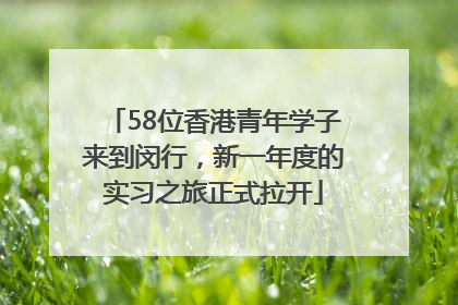 58位香港青年学子来到闵行，新一年度的实习之旅正式拉开