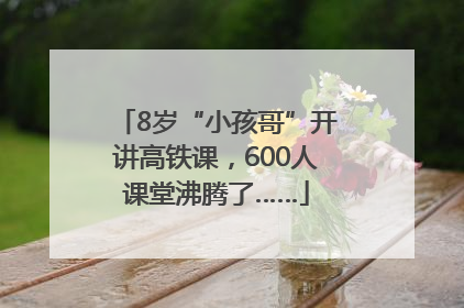 8岁“小孩哥”开讲高铁课，600人课堂沸腾了……
